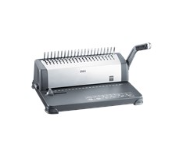 Deli 3872 15 Sheets Comb Binding Machine - Grey - Zoom Image