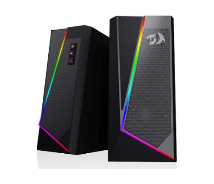 Redragon GS520 Anvil PC Computer Stereo RGB Desktop Speakers with Colorful LED Modes - Black - Zoom Image 1