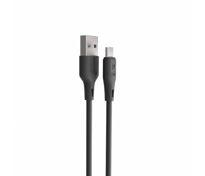 Porodo PD-U2MC-BK 1.2 Meter 2.4A PVC Durable Fast Charge and Micro USB Data Cable - Black - Zoom Image 2