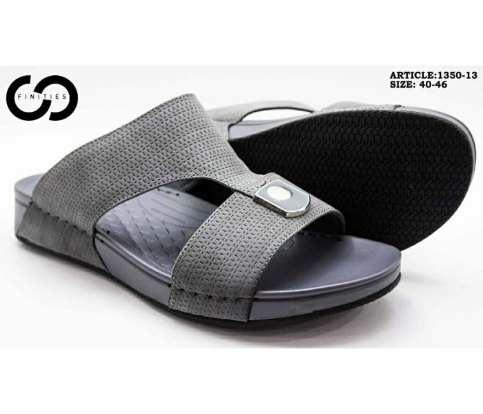 Finities 1350-13 41 EU Comfortable Flat Sandal For Men - Grey - Zoom Image