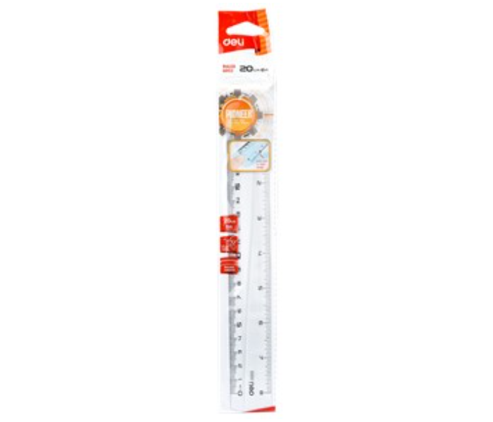 Deli G00212 20 cm Transparent Ruler - Zoom Image