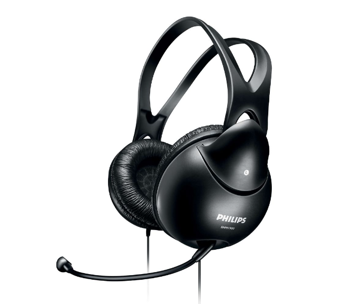 Philips SHM1900-00 Over-Ear PC Headset with Stereo Sound -Black - Zoom Image 1