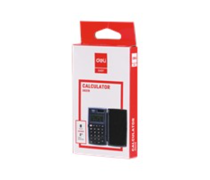 Deli 39219 8 Digits Plastic Calculator - Black - Zoom Image