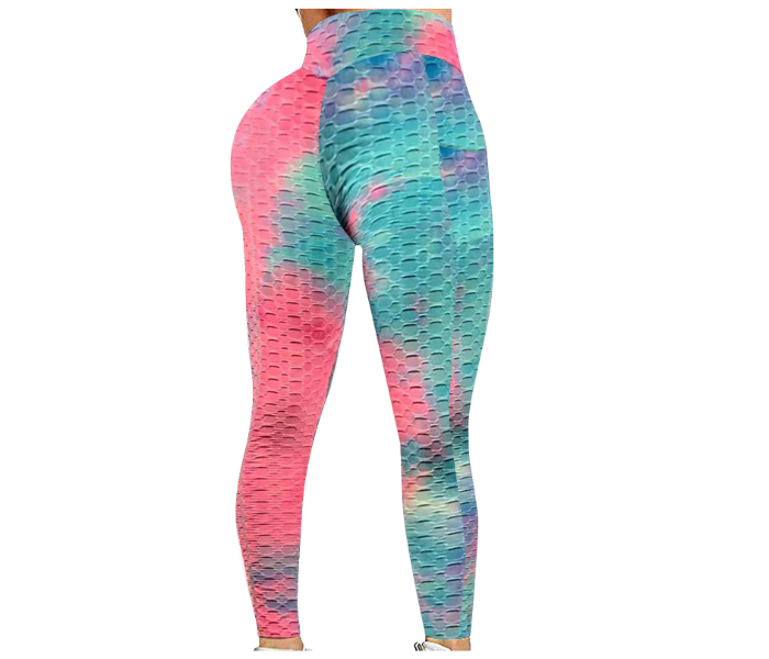 6 Pcs Free Size Hip Lifting Exercise Fitness Running High Waist Leggings for Women - Multicolor - Zoom Image 6