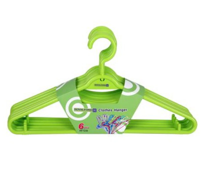 Royalford RF9437 5 Pieces Plastic Cloth Hanger - Green - Zoom Image 2