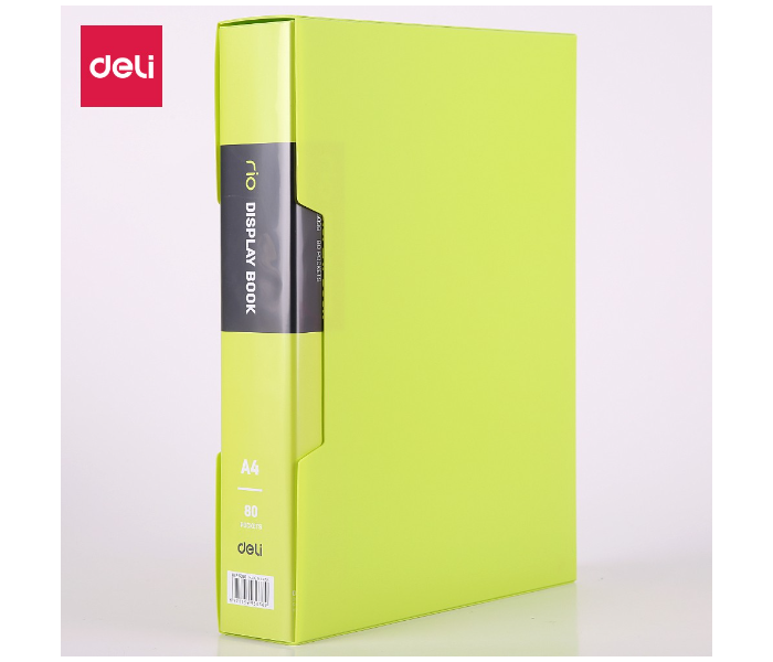 Deli 5036 80 Pockets A4 Paper Display Book - Green - Zoom Image