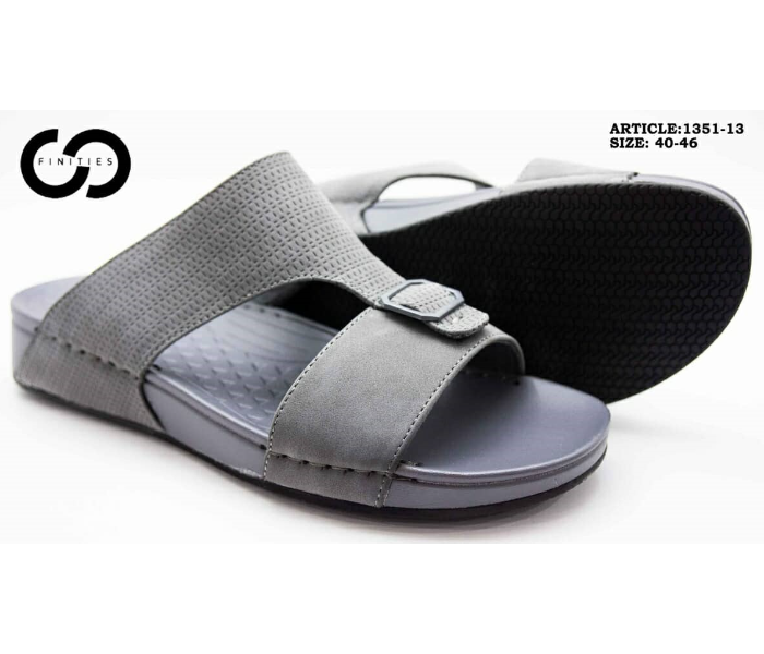 Finities 1351-13 42 EU Comfortable Flat Sandal For Men - Grey - Zoom Image