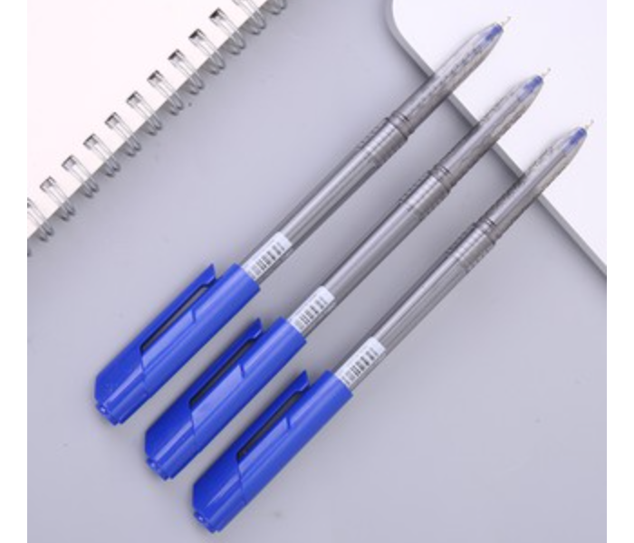 Deli Q00930 12 Piece 0.7mm Mini Tip Ball Point Pen - Blue - Zoom Image 2