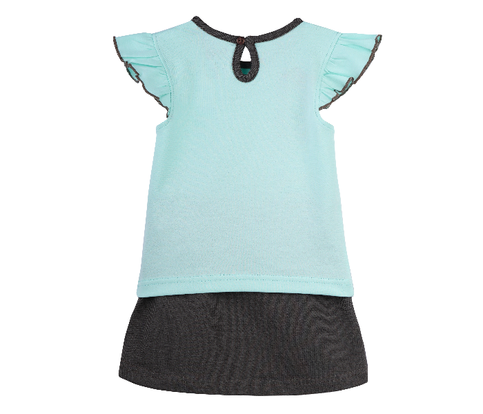 Popees Kessel Half Sleeve Top with Pant for 2 Year Babies - Blue and Black - Zoom Image 2