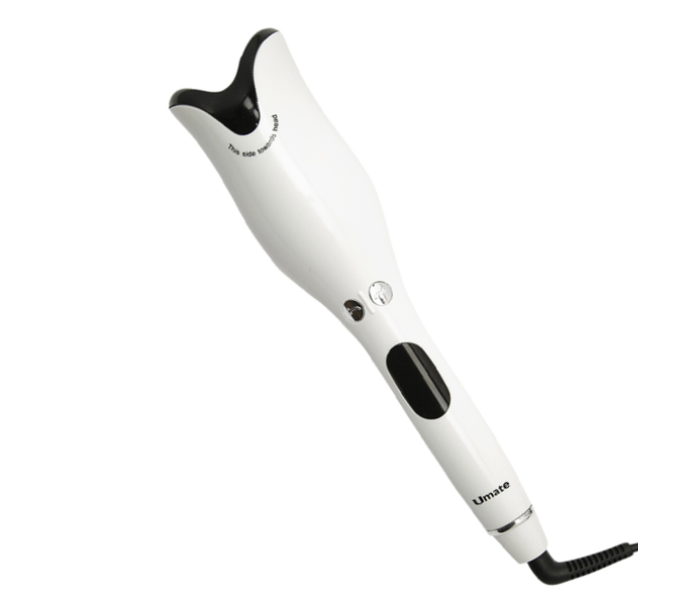 Umate Ceramic Automatic Rotating Hair Curler for Women - White - Zoom Image 1