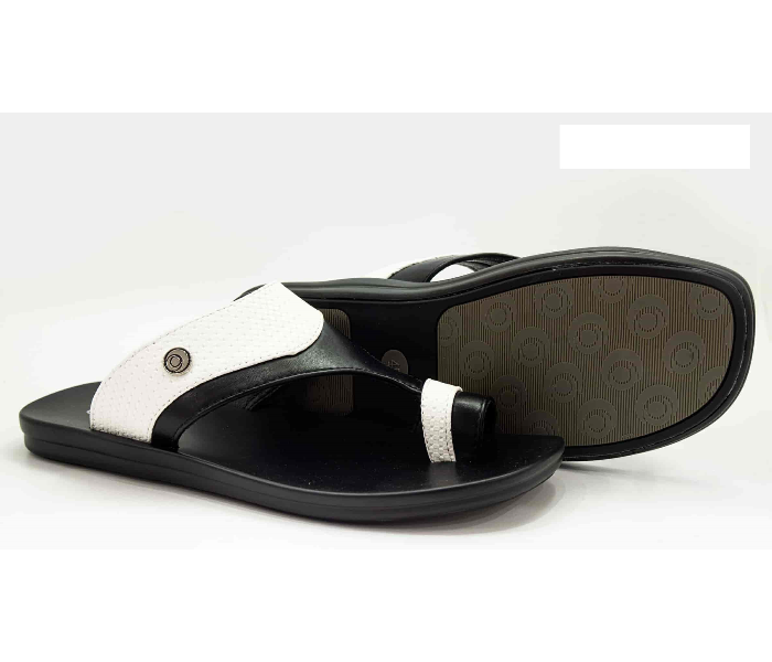 Odyssey 1290-17 42 EU Flat Sandal for Men - Black and White - Zoom Image