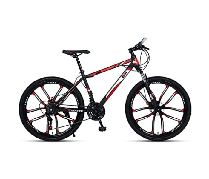 Body Line MIGHYT 10K 26 Inch Carbon Steel Bike Mighty With Bicycle With Sealed Central Shaft And Shock Absorption Front Fork -Red - Zoom Image