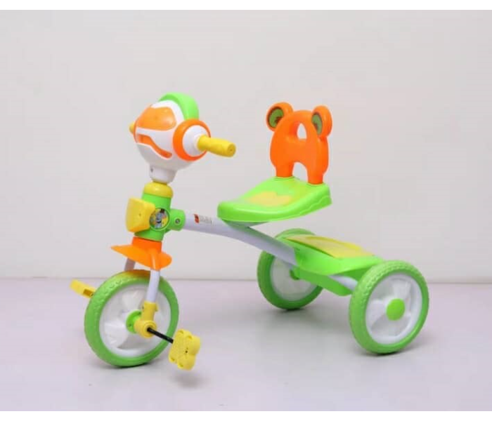 108C Ride On Toy Tricycle with Music Light and Pedals for Kids - Green and Orange - Zoom Image