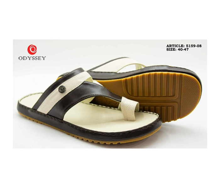 Odyssey 5159-08 40EU Arabic Sandal For Men -Brown and Cream - Zoom Image