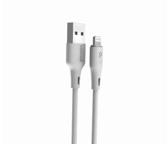 Porodo PD-U2LC-WH 2.4A 2 Meter Durable Fast Charge Lightning Cable - White - Zoom Image 2