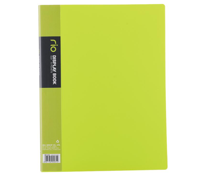 Deli 5031 10 Pockets A4 Paper Display Book - Green - Zoom Image