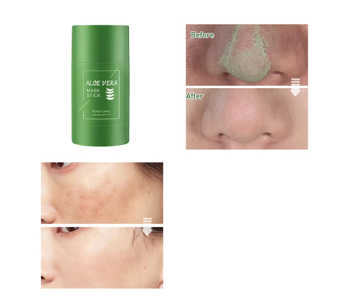 Aloe Vera Green Tea 40ml Deep Cleansing Pore Shrinking and Blackhead Removing Facial Mask Stick  - Zoom Image 2