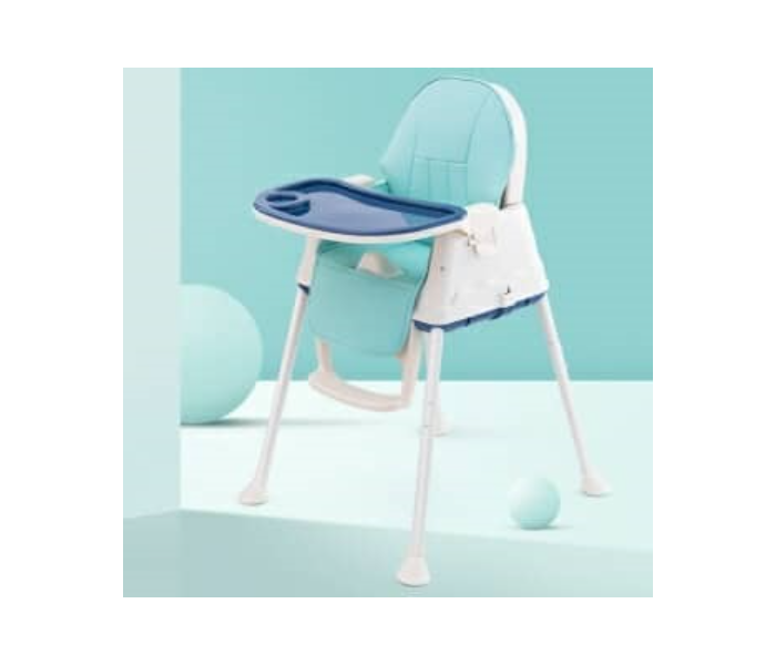 CHW5006 Baby High Chair with Dishwasher Safe Feeding Tray - White and Blue - Zoom Image