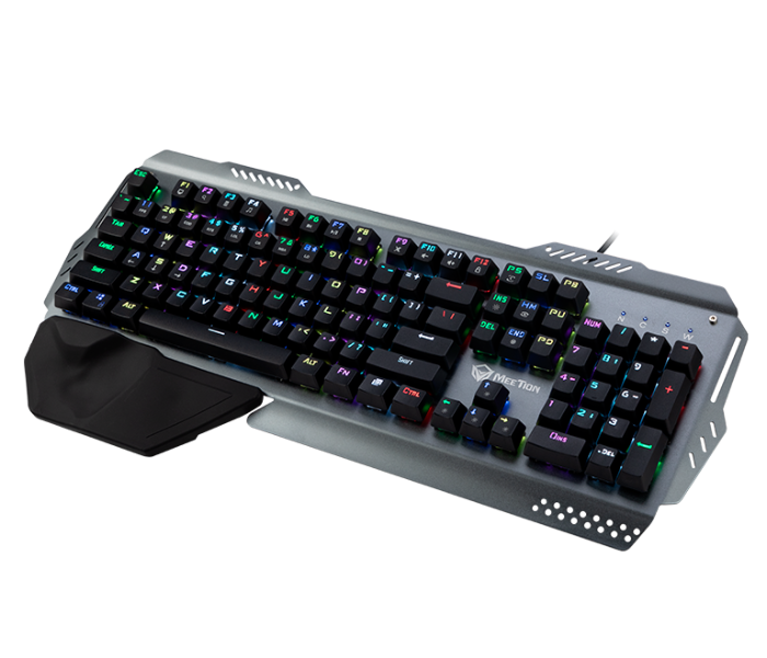 Meetion Mt-Mk20 Mechanical Keyboard with Arabic - Grey - Zoom Image 3