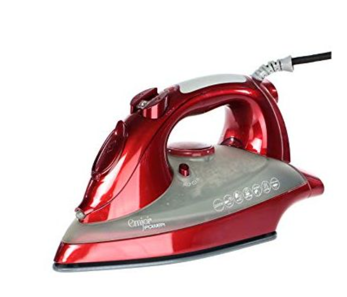 Emjoi UEI-407 2200 Watts Ceramic Coating Soleplate Steam Iron with Safety Auto Off -Red - Zoom Image 3