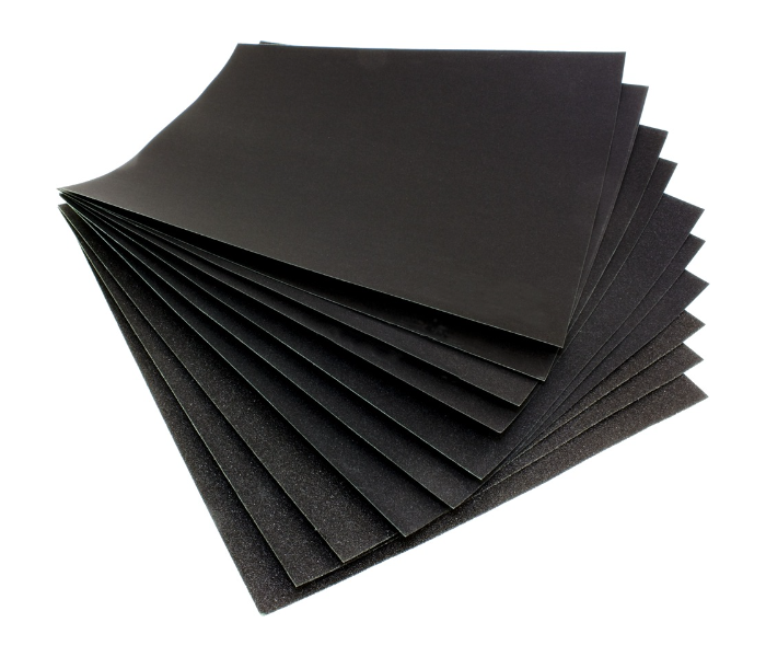 Set of 5 Pieces No-320 Premium Quality Multifunctional Sand Paper Sheets - Black - Zoom Image