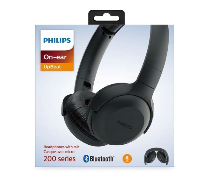 Philips TAUH202BK-00 Wireless Bluetooth On-Ear Stereo Headphone -Black - Zoom Image 6