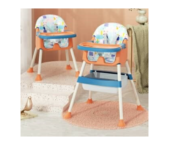 CHW5060 Baby High Chair with Dishwasher Safe Feeding Tray - White and Orange - Zoom Image