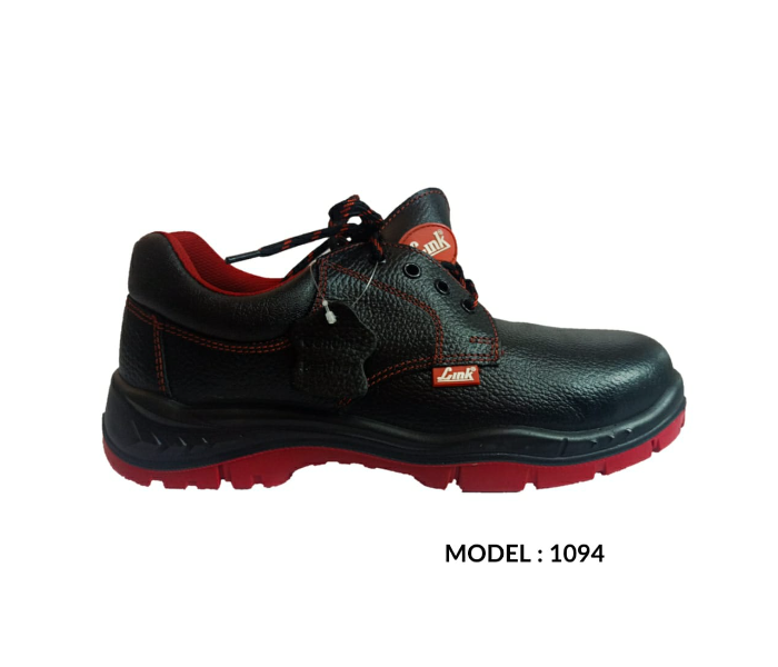 Link 1094 PU Sole Comfortable EU 46 Safety Shoes - Black and Red - Zoom Image 2