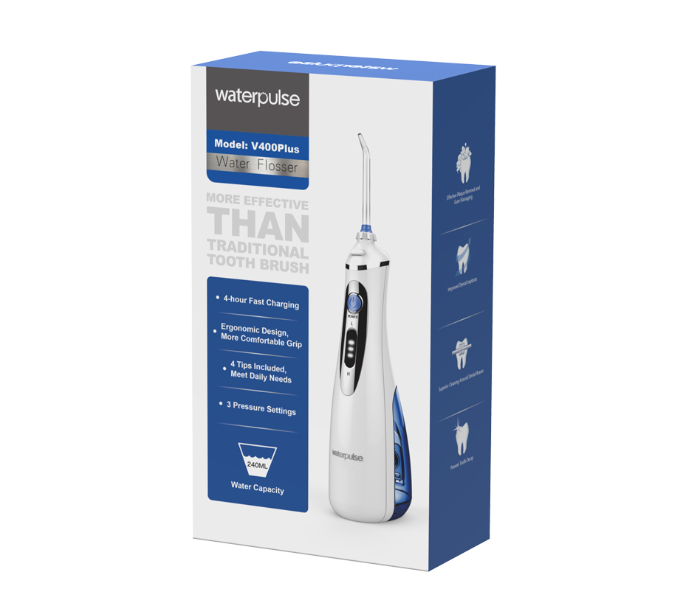 Waterpulse V400 Plus Portable Mouth Cleaning Dental Water Flosser Oral Irrigator - White - Zoom Image 3