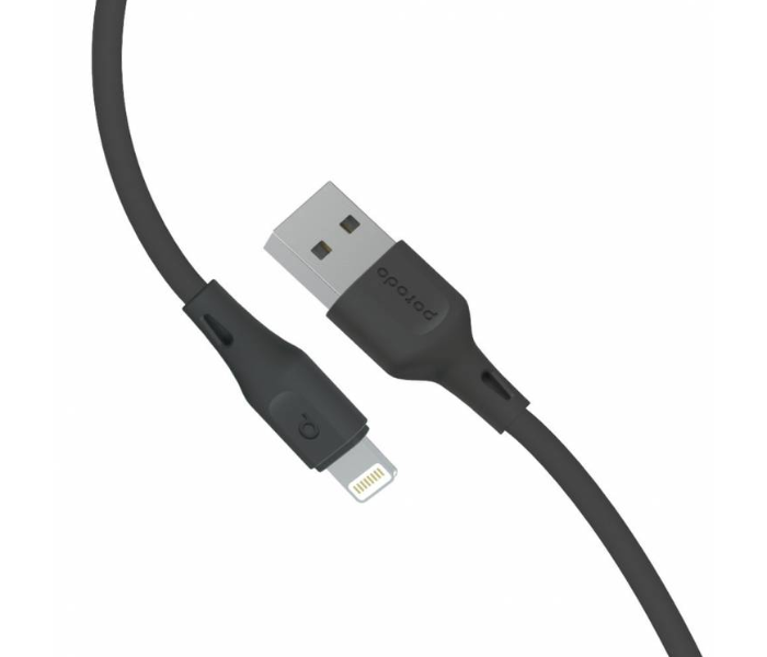 Porodo PD-U2LC-BK 2.4A 2Meter Over-Current Protection Durable Fast Charge Lightning Cable - Black - Zoom Image 4