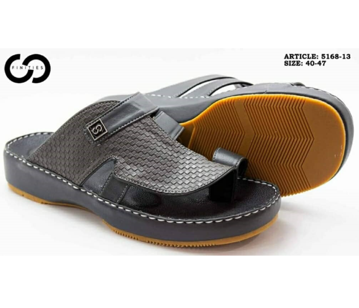 Finities 5168-13 47 EU Arabic Med Sandal For Men -Grey - Zoom Image