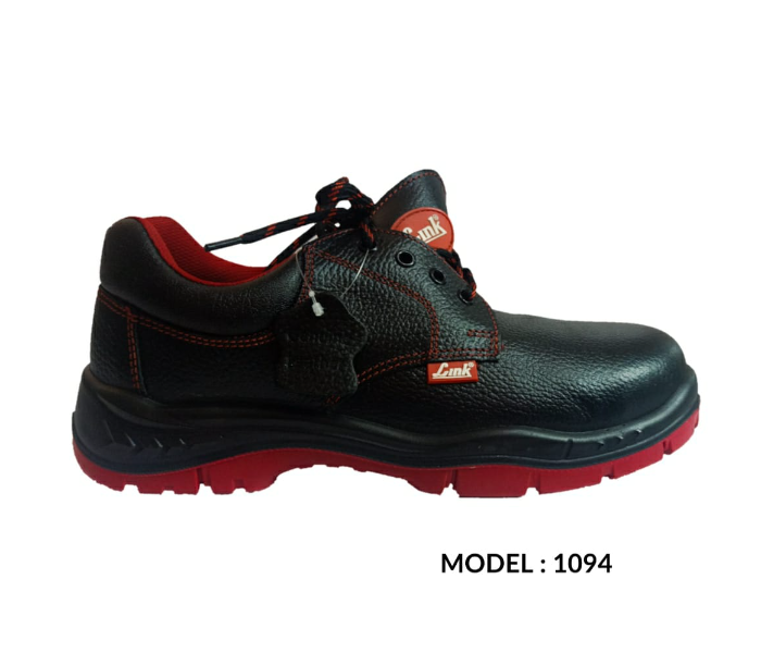 Link 1094 PU Sole Comfortable EU 41 Safety Shoes - Black and Red - Zoom Image 2