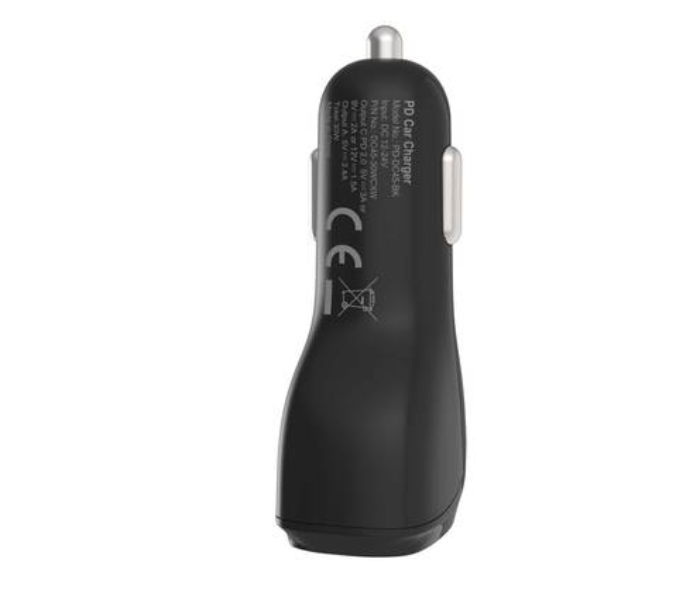 Porodo PD-DC26-BK Braided Type-C to Lightning PD Cable Dual Port Car Charger - Black - Zoom Image 3