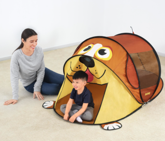 Bestway 68108 1.82M X 96Cm X 81Cm Vinyl Animal Print Play Tent For Kids -Brown - Zoom Image 2