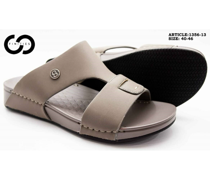 Finities 1356-13 46 EU Comfortable Flat Sandal For Men - Grey - Zoom Image