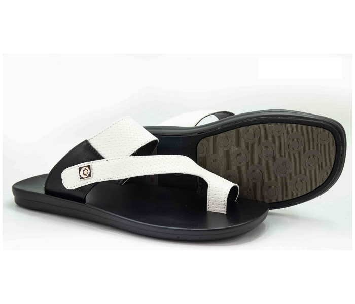 Odyssey 1289-20 44 EU Flat Sandal for Men - Black and White - Zoom Image