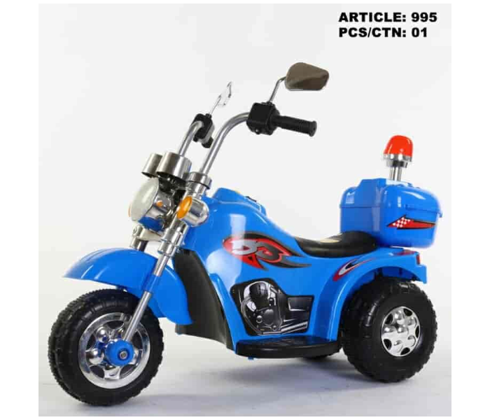 995 Two Wheeler Motorcycle Bike with Music Light for Kids - Blue - Zoom Image