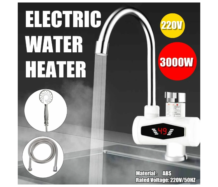 Bakeey 3000W Stainless Steel  Electric Hot Water Faucet with LED Display - Silver - Zoom Image 3