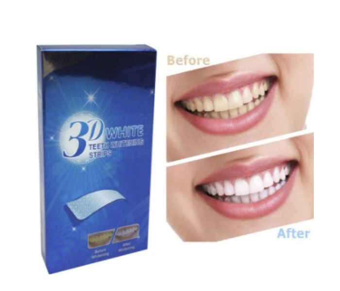 3-D Deep Oral Cleansing White Teeth Whitening Strips - Clear - Zoom Image