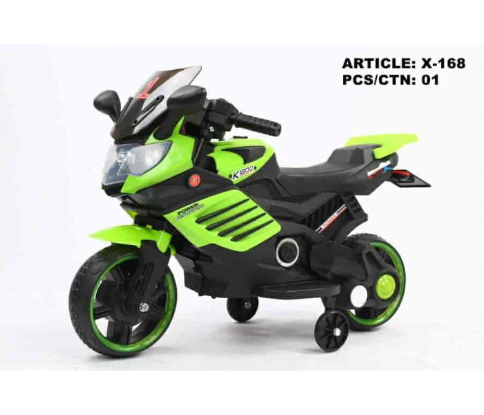 X-168 Two Wheeler Ride On Motor Bike with Music Light for Kids - Neon - Zoom Image