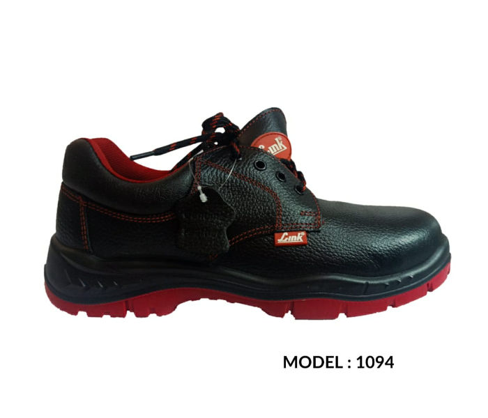 Link 1094 PU Sole Comfortable EU 43 Safety Shoes - Black and Red - Zoom Image 2