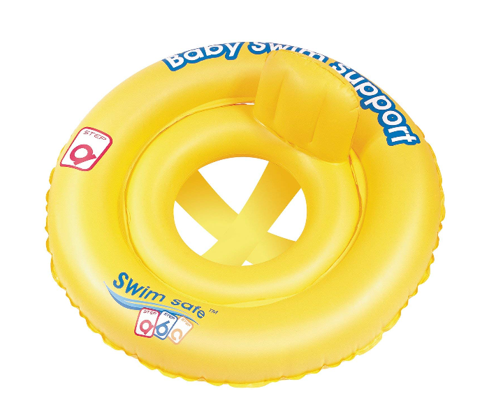 Bestway 32027 PVC Double Ring Baby Seat Inflatable Swimming Pool Tube -Yellow - Zoom Image