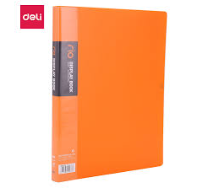 Deli 5033 30 Pockets A4 Paper Display Book - Orange - Zoom Image