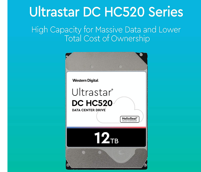 WD HUH721212ALE600 12TB Ultrastar Data Center HC520 SATA HDD - Zoom Image 2