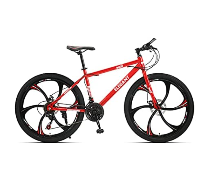 Body Line ELG6K 24 Inch Carbon Steel Elegant Bicycle With Sealed Central Shaft -Red - Zoom Image