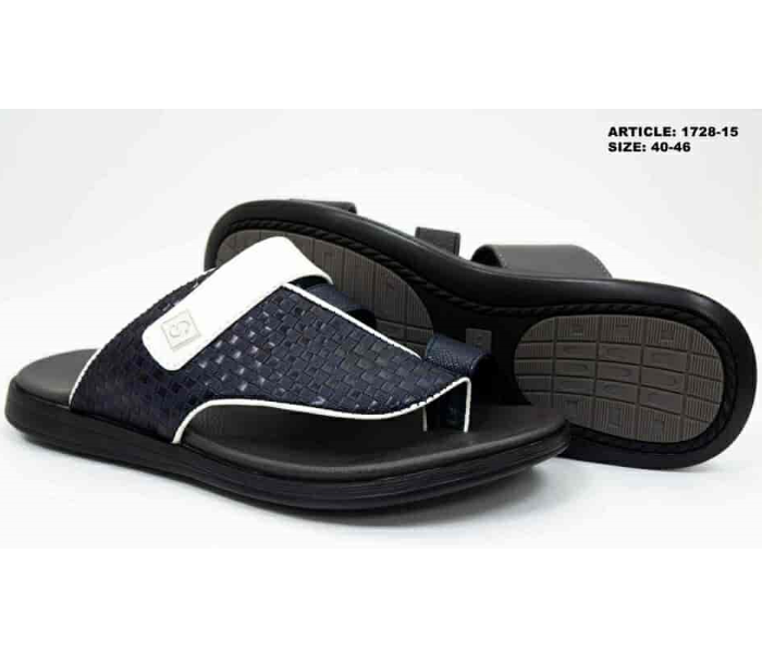 1728-15 41 EU Comfortable Stylish Flat Sandal For Men -Navy - Zoom Image