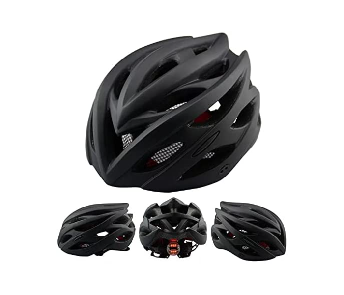 B09DBRMGY3 Ultra Light Adult Road Racing Bicycle Helmet and Sport Type Head Guards - Black - Zoom Image