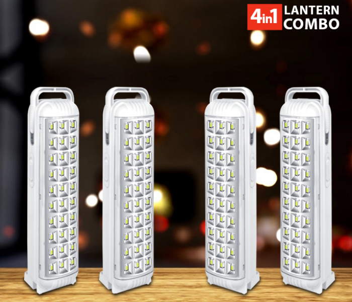 Flexy BLE11 Set of 4 Brighton Rechargeable Lantern -White - Zoom Image