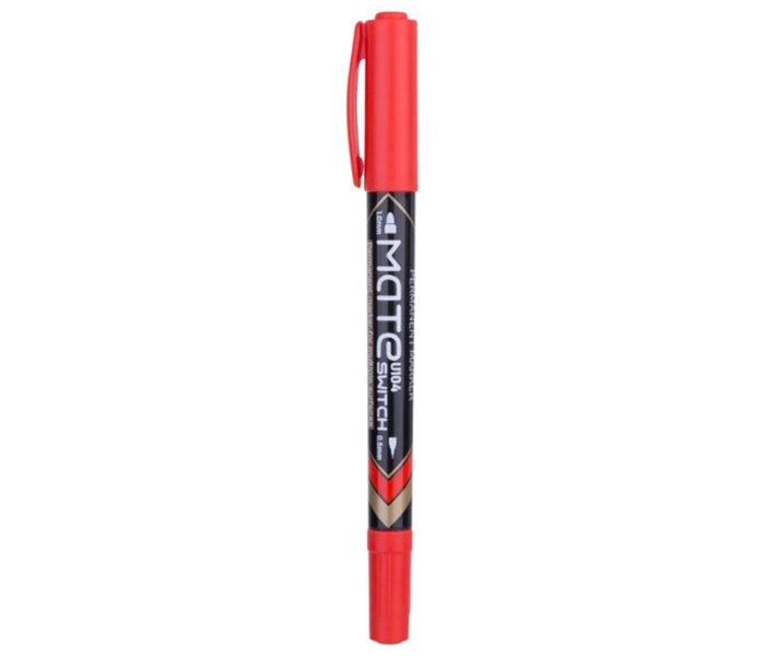 Deli U10440 12 Piece Mate Twin Permanent Marker - Red - Zoom Image 2