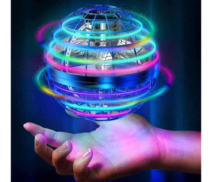 Globe Shape Magic Controller Mini Drone Flying Ball Toy for Children - Blue - Zoom Image 1